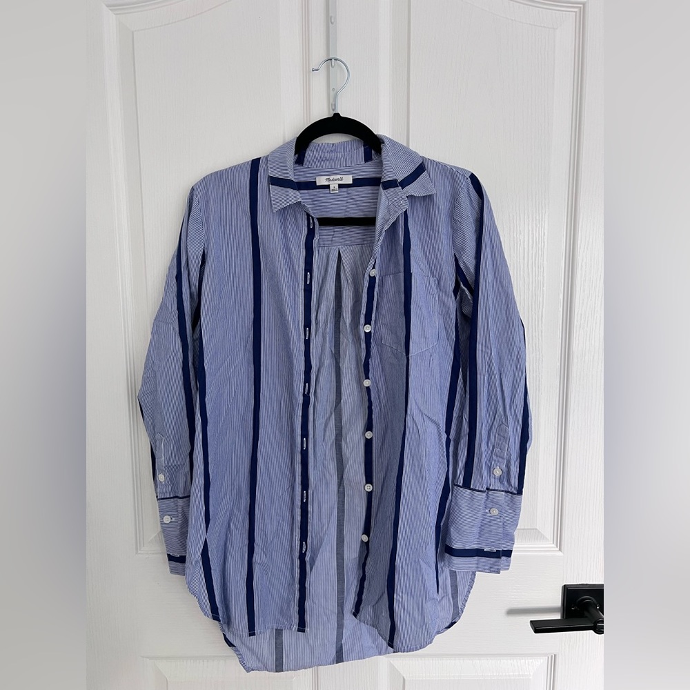 Madewell oversized striped button down